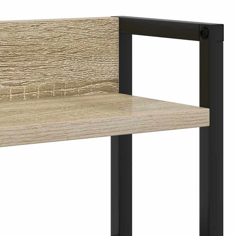 vidaXL Storage Headboard with Shelf Sonoma oak 140 cm Engineered wood