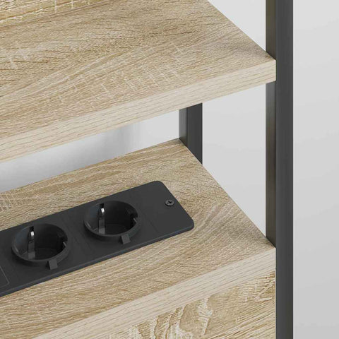 vidaXL Headboard with Shelf Sonoma oak 140 cm Engineered wood