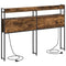 vidaXL Storage Headboard with Shelf Smoked oak 140 cm Engineered wood
