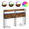 vidaXL Storage Headboard with Shelf Smoked oak 140 cm Engineered wood
