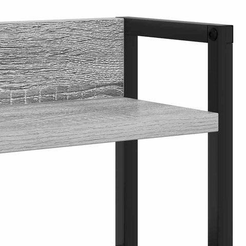 vidaXL Storage Headboard with Shelf Grey sonoma 140 cm Engineered wood