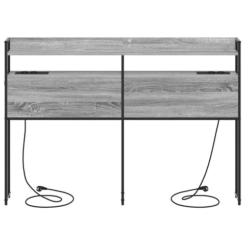 vidaXL Storage Headboard with Shelf Grey sonoma 140 cm Engineered wood