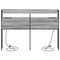 vidaXL Storage Headboard with Shelf Grey sonoma 140 cm Engineered wood