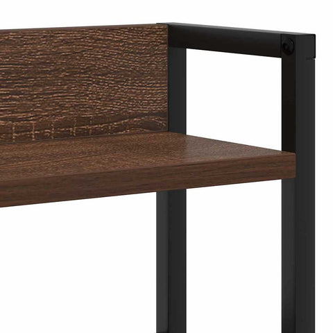 vidaXL Storage Headboard with Shelf Brown oak 140 cm Engineered wood