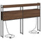 vidaXL Storage Headboard with Shelf Brown oak 140 cm Engineered wood