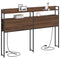 vidaXL Storage Headboard with Shelf Brown oak 140 cm Engineered wood