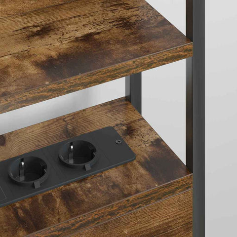 vidaXL Headboard with Shelf Smoked oak 160 cm Engineered wood