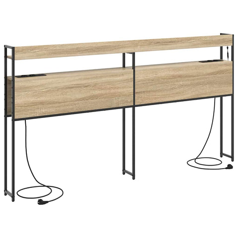 vidaXL Headboard with Shelf Sonoma oak 180 cm Engineered wood
