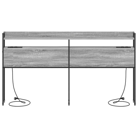 vidaXL Headboard with Shelf Grey sonoma 180 cm Engineered wood