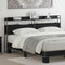 vidaXL Headboard with Shelf Black oak 200 cm Engineered wood