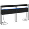vidaXL Headboard with Shelf Black oak 200 cm Engineered wood