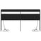 vidaXL Headboard with Shelf Black oak 200 cm Engineered wood