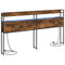 vidaXL Headboard with Shelf Smoked oak 200 cm Engineered wood