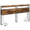 vidaXL Headboard with Shelf Smoked oak 200 cm Engineered wood