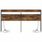 vidaXL Headboard with Shelf Smoked oak 200 cm Engineered wood
