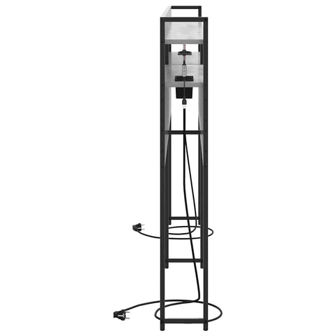 vidaXL Headboard with Shelf Grey sonoma 200 cm Engineered wood