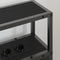 vidaXL Storage Headboard with Shelf Black oak 75 cm Engineered wood
