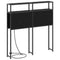 vidaXL Storage Headboard with Shelf Black oak 75 cm Engineered wood