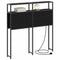 vidaXL Storage Headboard with Shelf Black oak 75 cm Engineered wood