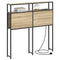 vidaXL Storage Headboard with Shelf Sonoma oak 75 cm Engineered wood