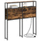 vidaXL Storage Headboard with Shelf Smoked oak 75 cm Engineered wood