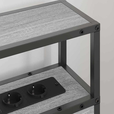 vidaXL Storage Headboard with Shelf Grey sonoma 75 cm Engineered wood