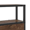 vidaXL Storage Headboard with Shelf Brown oak 90 cm Engineered wood