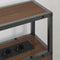 vidaXL Storage Headboard with Shelf Brown oak 90 cm Engineered wood