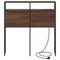 vidaXL Storage Headboard with Shelf Brown oak 90 cm Engineered wood