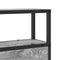 vidaXL Storage Headboard with Shelf Grey sonoma 120 cm Engineered wood