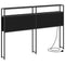 vidaXL Storage Headboard with Shelf Black oak 135 cm Engineered wood