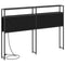 vidaXL Storage Headboard with Shelf Black oak 135 cm Engineered wood