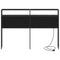 vidaXL Storage Headboard with Shelf Black oak 135 cm Engineered wood