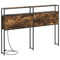 vidaXL Storage Headboard with Shelf Smoked oak 135 cm Engineered wood