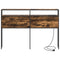 vidaXL Storage Headboard with Shelf Smoked oak 135 cm Engineered wood