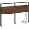 vidaXL Storage Headboard with Shelf Brown oak 135 cm Engineered wood
