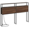 vidaXL Storage Headboard with Shelf Brown oak 135 cm Engineered wood
