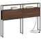 vidaXL Storage Headboard with Shelf Brown oak 135 cm Engineered wood
