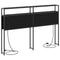 vidaXL Storage Headboard with Shelf Black oak 150 cm Engineered wood