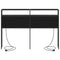 vidaXL Storage Headboard with Shelf Black oak 150 cm Engineered wood