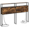 vidaXL Storage Headboard with Shelf Smoked oak 150 cm Engineered wood