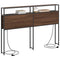 vidaXL Storage Headboard with Shelf Brown oak 150 cm Engineered wood