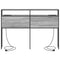 vidaXL Storage Headboard with Shelf Grey sonoma 160 cm Engineered wood