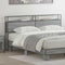 vidaXL Storage Headboard with Shelf Grey sonoma 180 cm Engineered wood