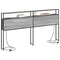 vidaXL Storage Headboard with Shelf Grey sonoma 180 cm Engineered wood