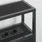 vidaXL Storage Headboard with Shelf Black oak 200 cm Engineered wood