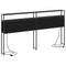 vidaXL Storage Headboard with Shelf Black oak 200 cm Engineered wood