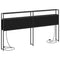 vidaXL Storage Headboard with Shelf Black oak 200 cm Engineered wood