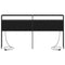 vidaXL Storage Headboard with Shelf Black oak 200 cm Engineered wood