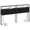 vidaXL Storage Headboard with Shelf Black oak 200 cm Engineered wood